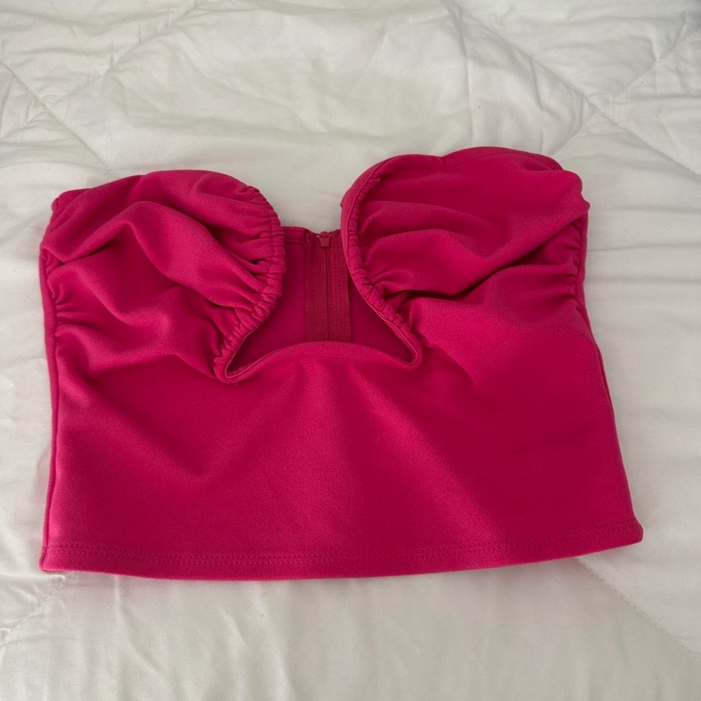 Stradivarius Bustier Tube Top | Hot Pink | Size M | Like New